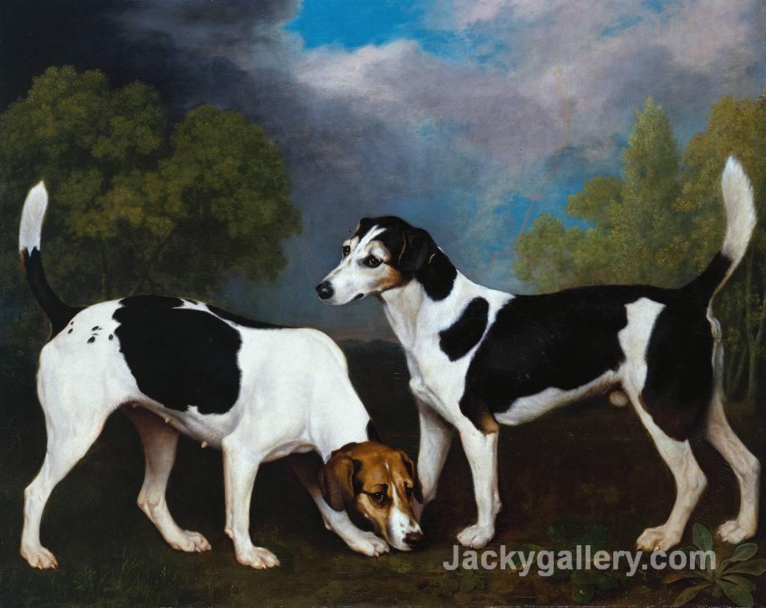 A Couple of Foxhounds by George Stubbs paintings reproduction